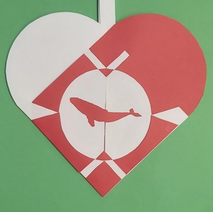 Hjerte med pukkelhval / Humpback Whale